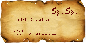 Szeidl Szabina névjegykártya