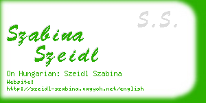 szabina szeidl business card